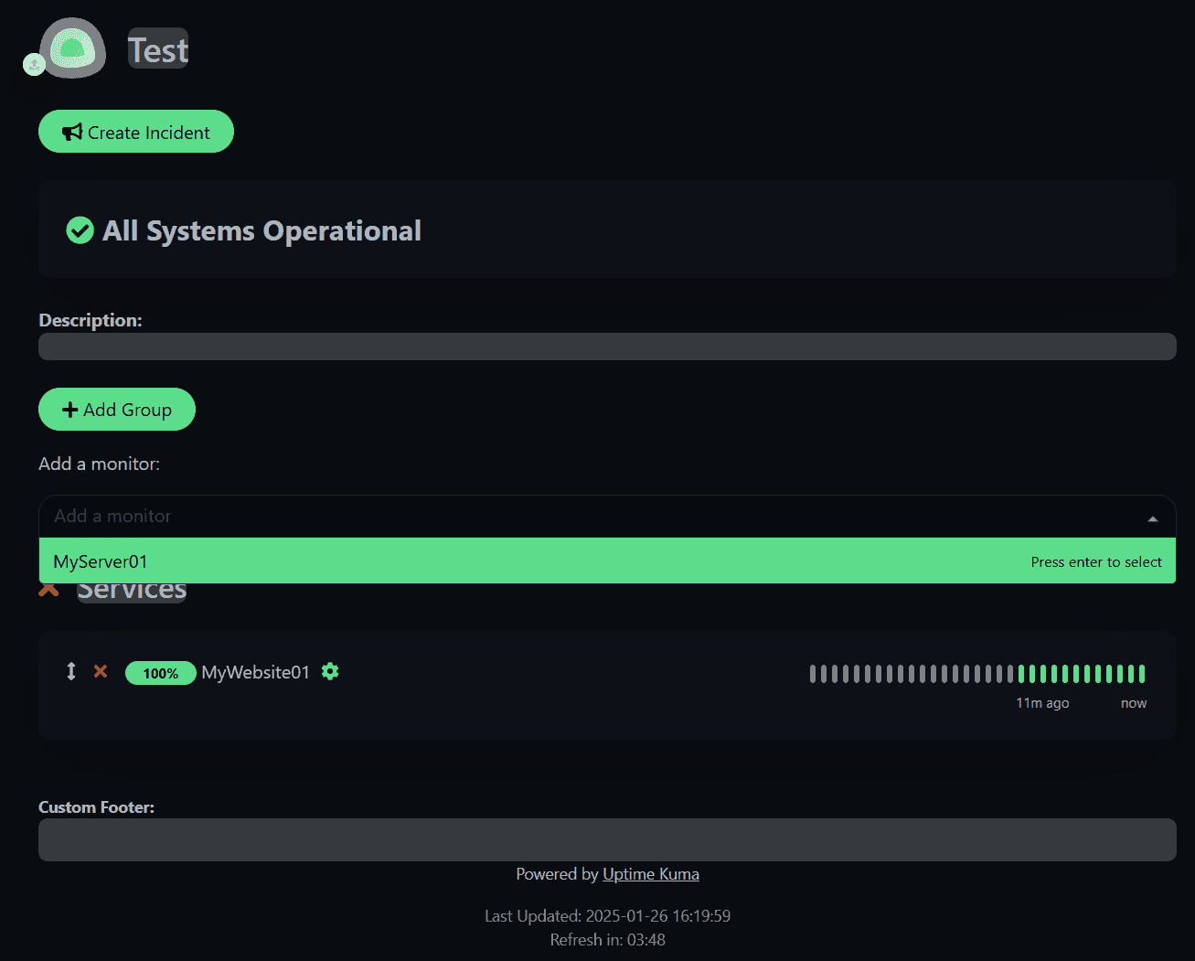 Uptime Monitoring & Alerting System Setup